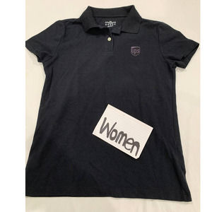 The Outfitters UPS Polo Shirt Solid Black Collared Women's Size XS